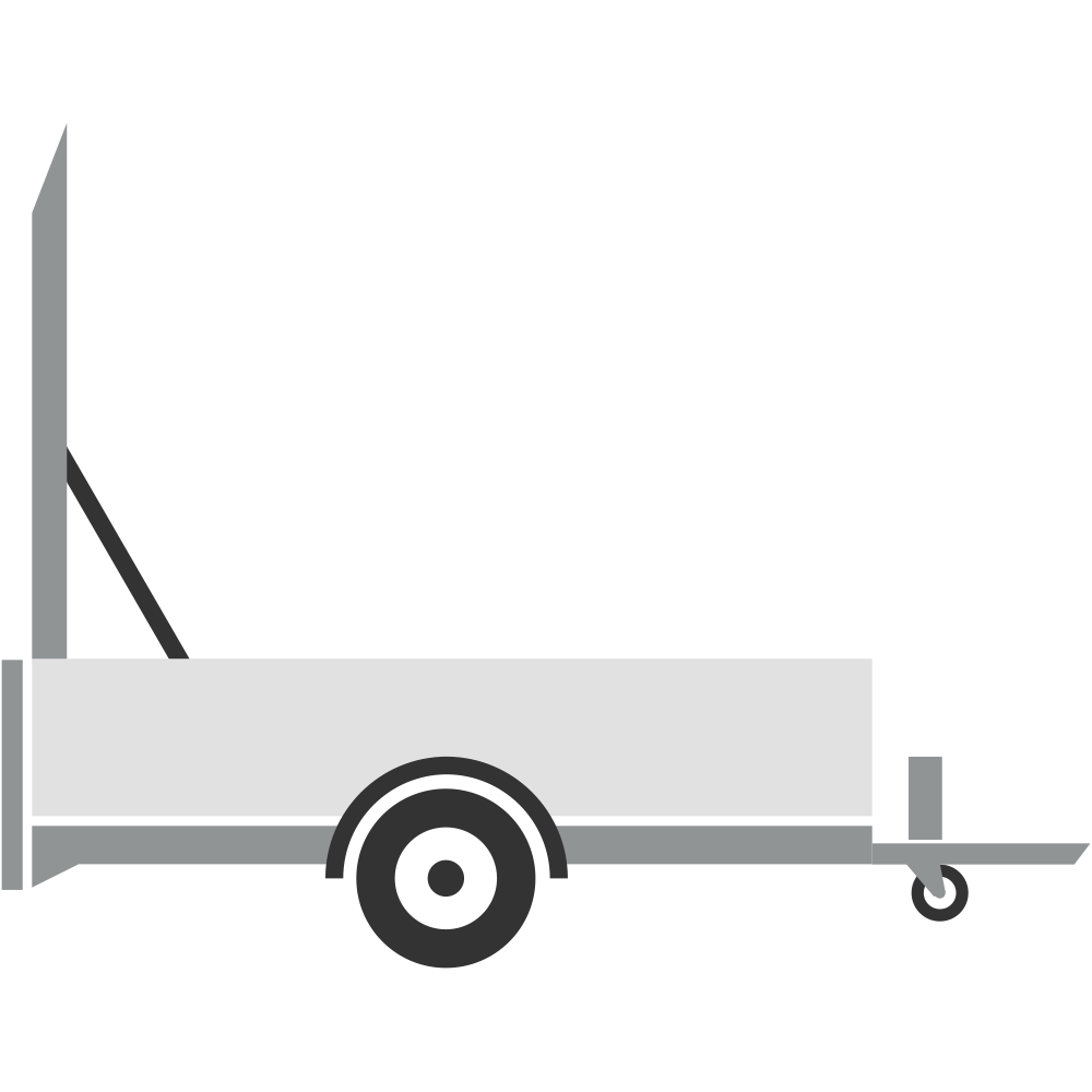 Remorque porte engin 1.3 T - 1 Essieu